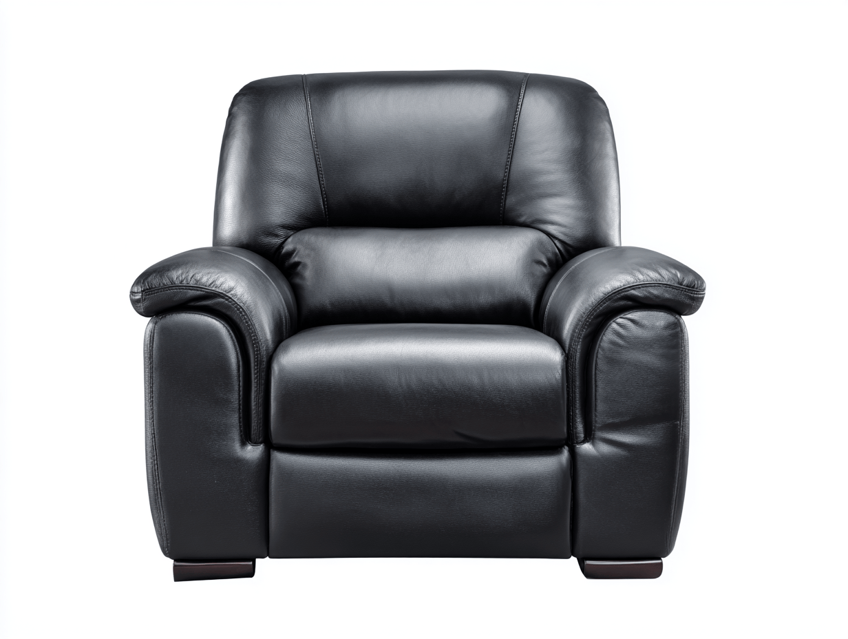 Fauteuil van kunstleer – zwart – modern comfortdesign