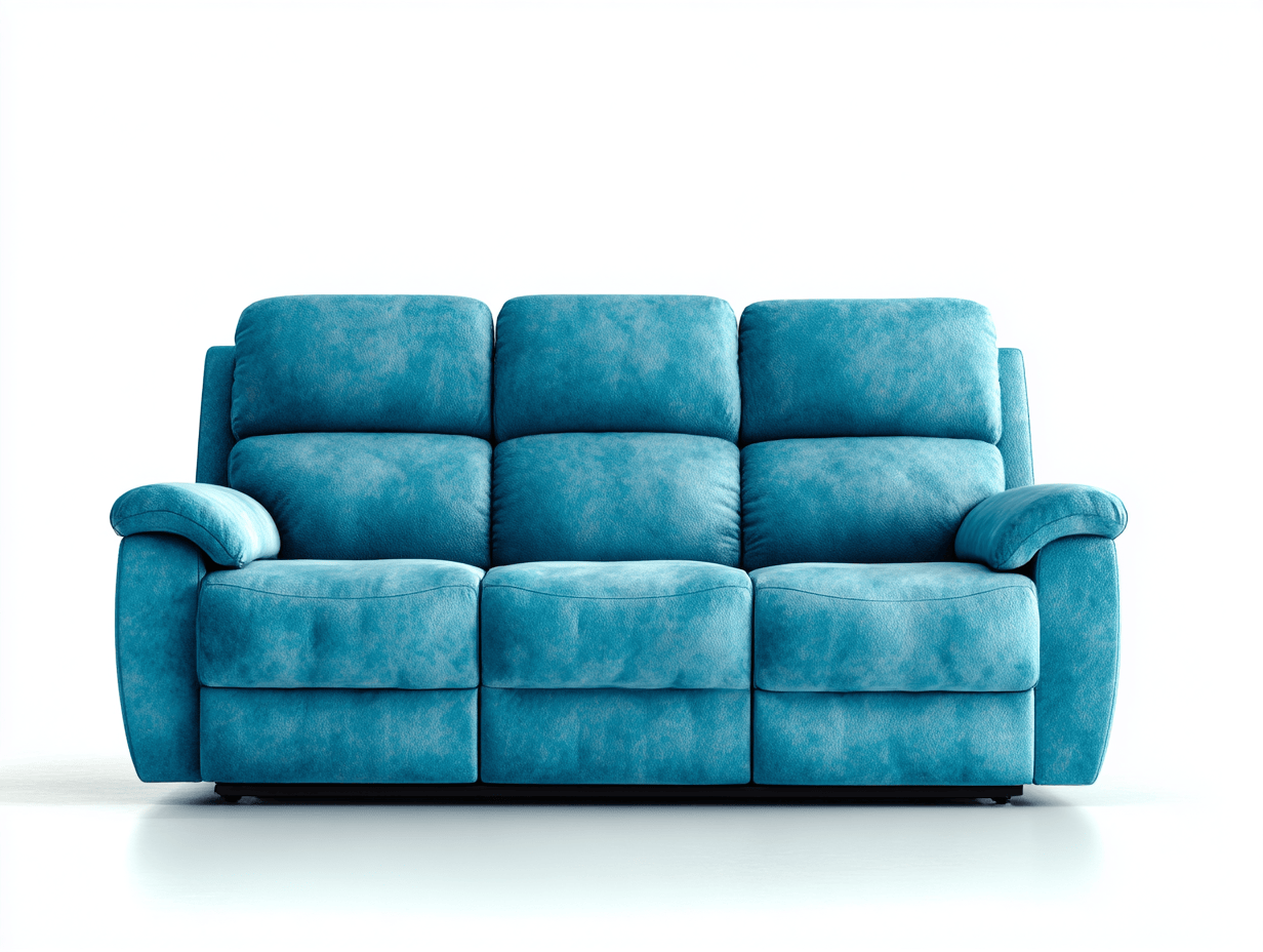 Bank 3-zitsbank – stof – turkoois – met relaxfunctie