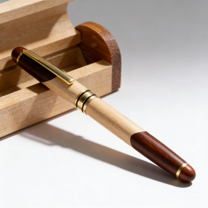 Handcrafted Wooden Pen Gift Set | Smooth Writing Ballpoint Pen in Wooden Case ✍️🌿