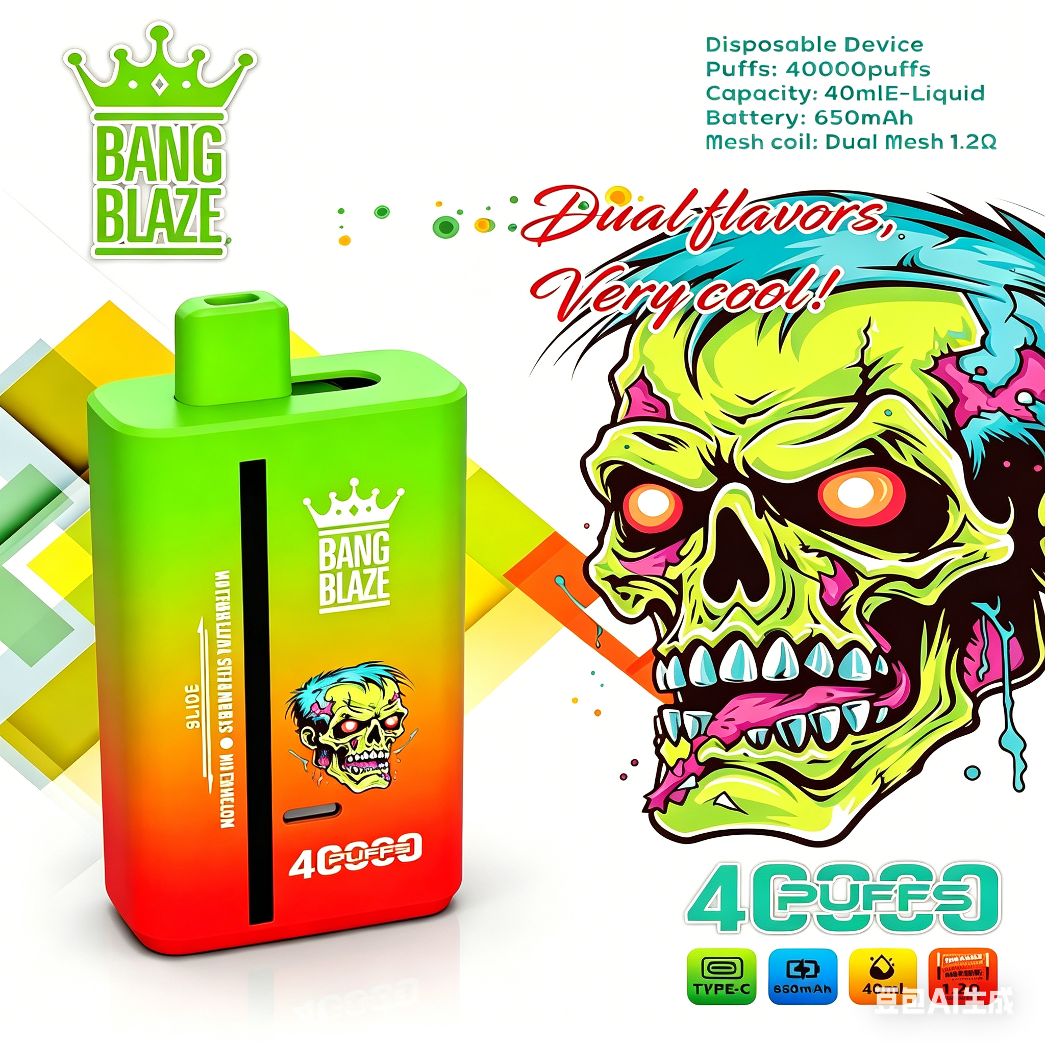 Bang Blaze 40000 Puffs – Double the Flavor, Double the Fun.