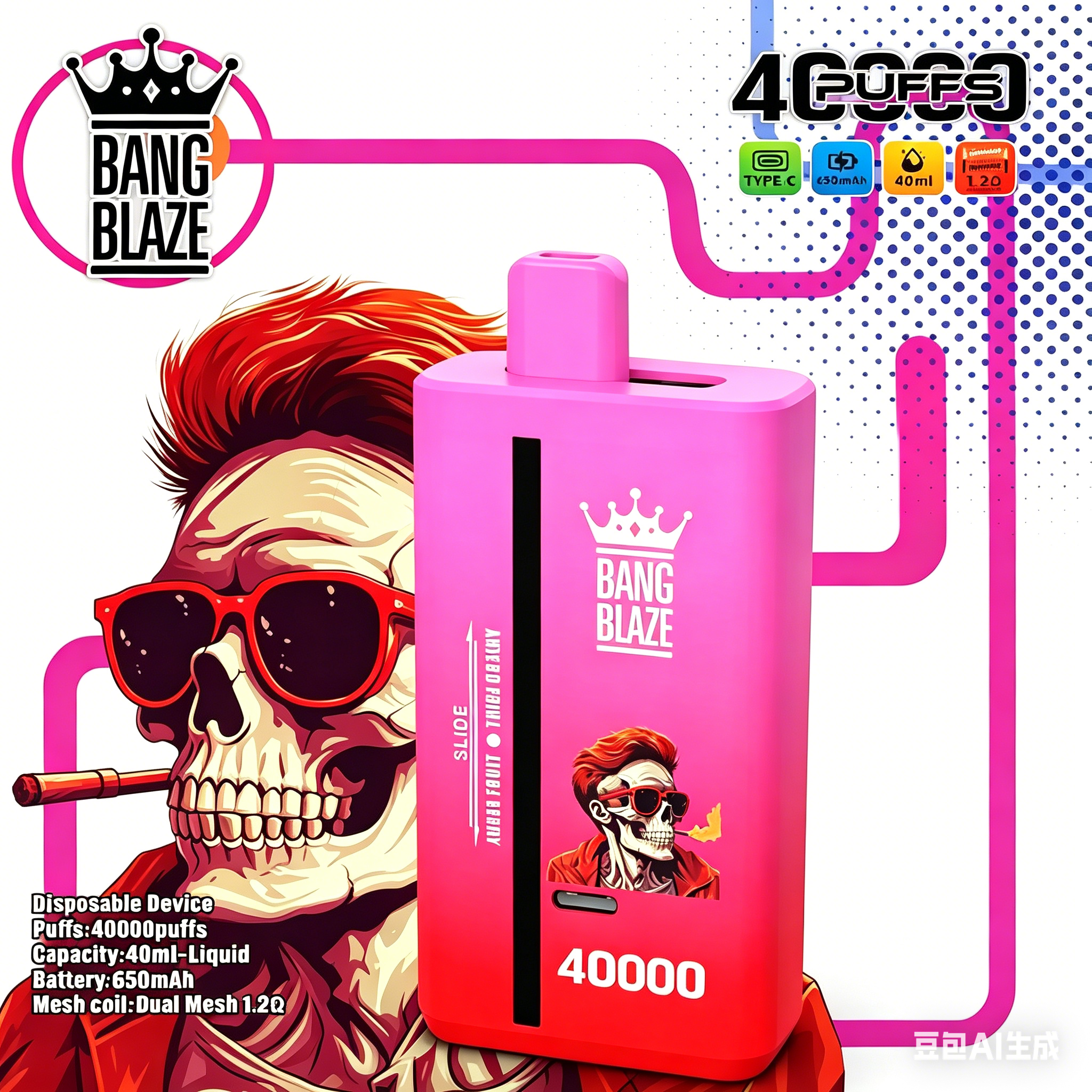Bang Blaze 40000 Puffs – Double the Flavor, Double the Fun.
