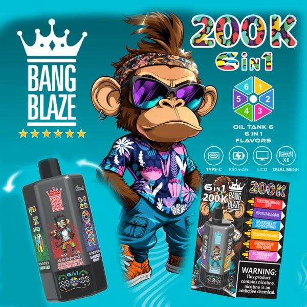 Bang Blaze 200K 6-in-1 Disposable Vape