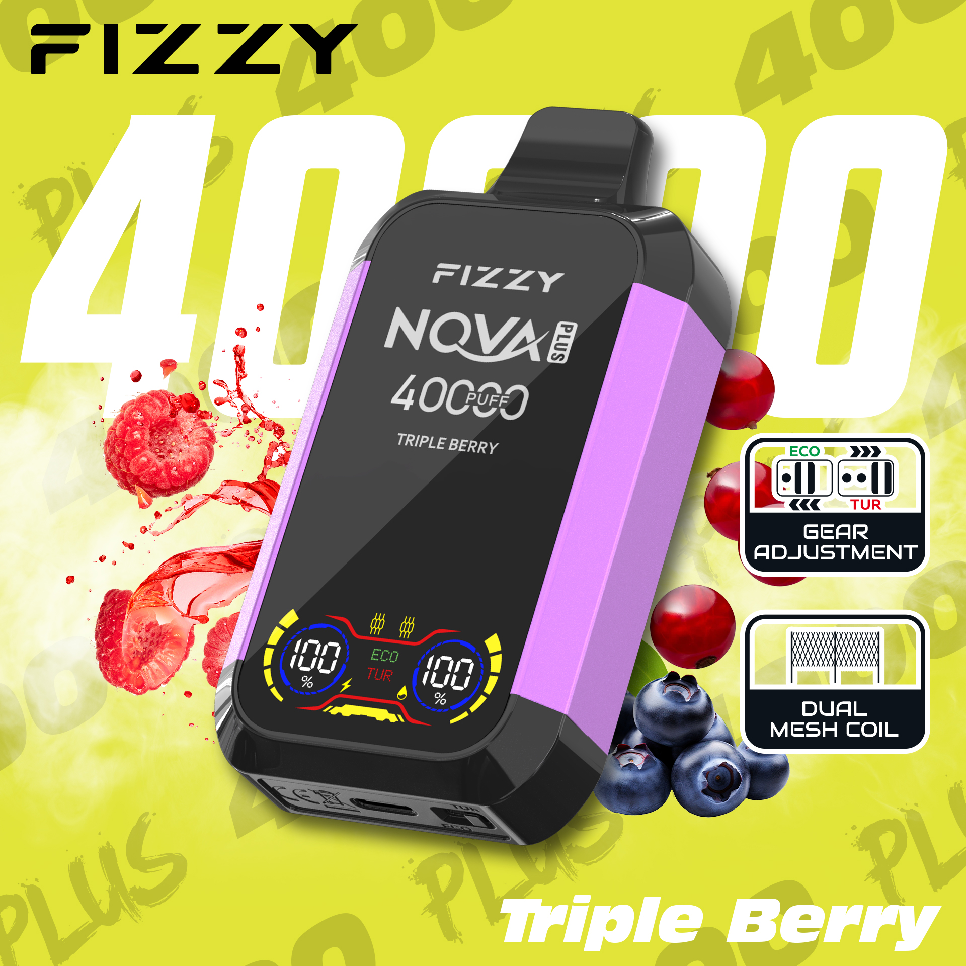 Fizzy 40K 40ml 5% Strawberry Kiwi