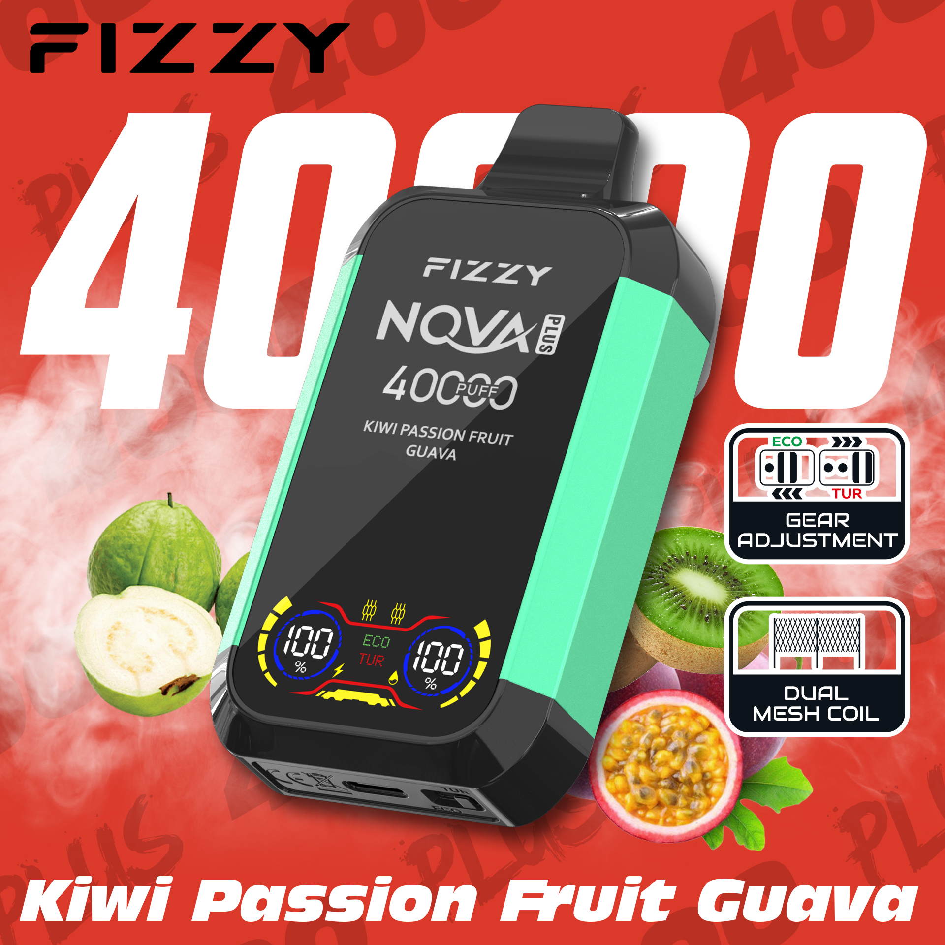 Fizzy 40K 40ml 5% Strawberry Kiwi
