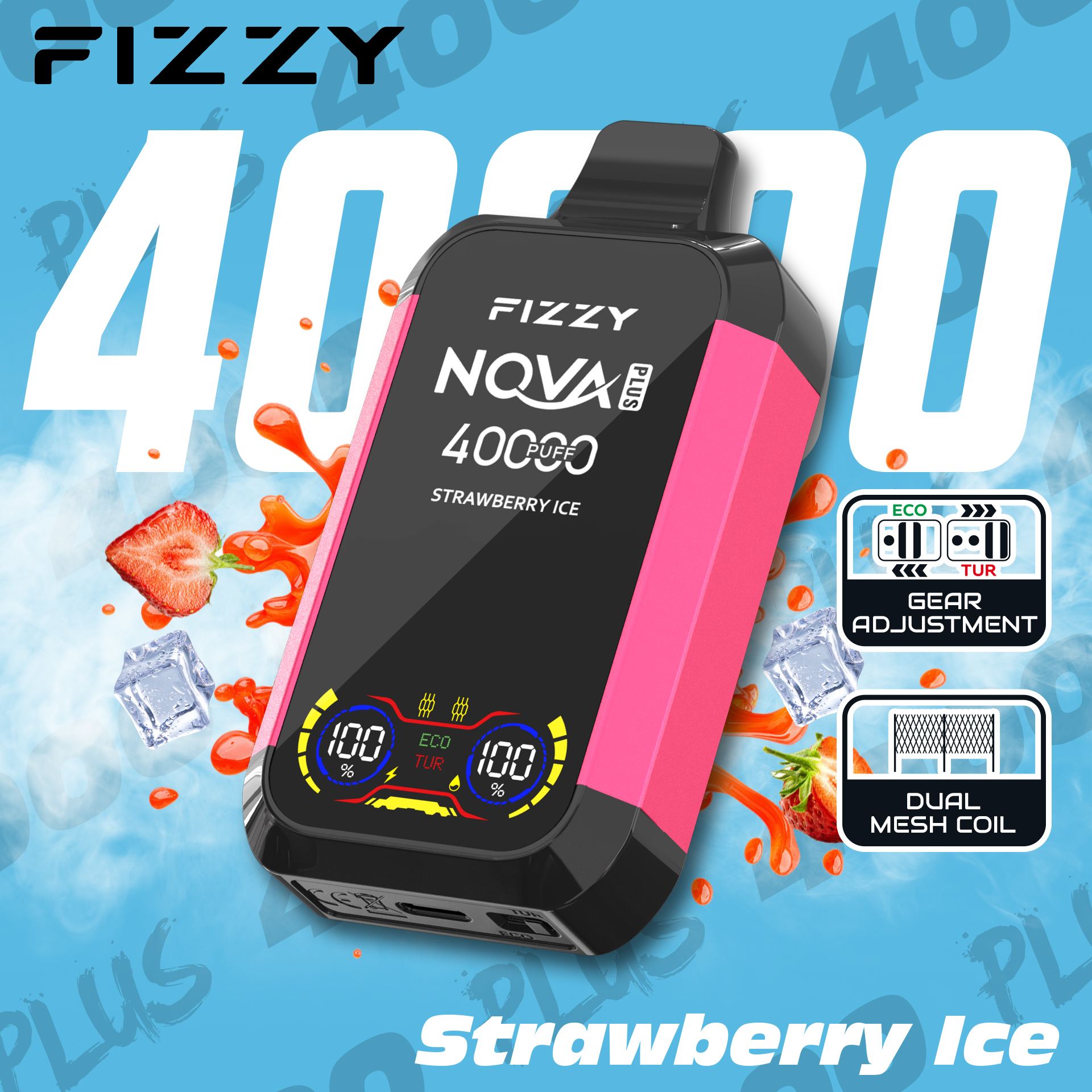 Fizzy 40K 40ml 5% Strawberry Kiwi