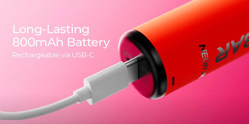 Neon 2K, 800mAh Built-In Battery, 50 Minute Charge Time