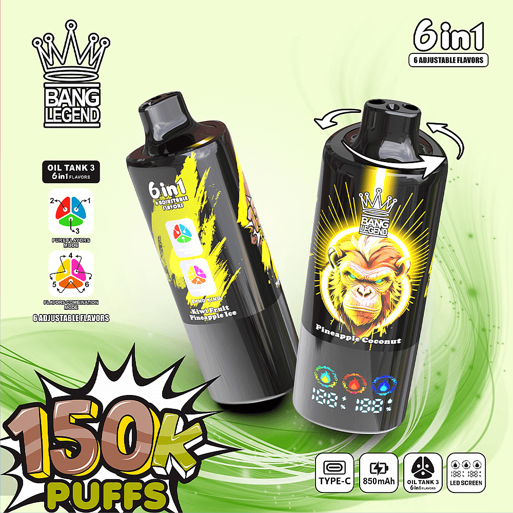 Coming Soon 10PCS Bang Legend 150K 6 in 1 Flavor Disposable Vape