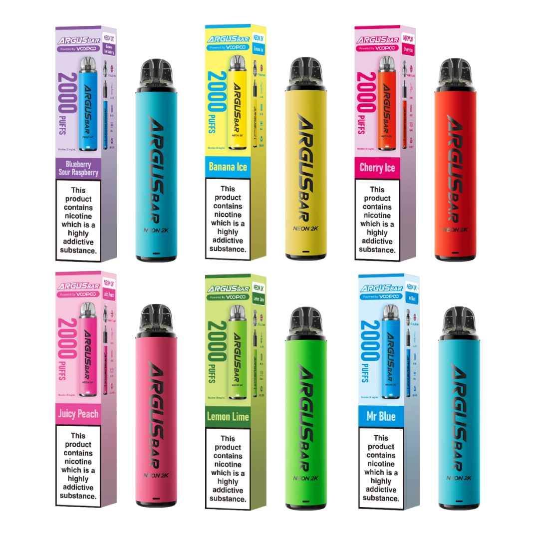 [10PCS] Argus Bar Neon 2K Disposable Vape 20mg 5ml 