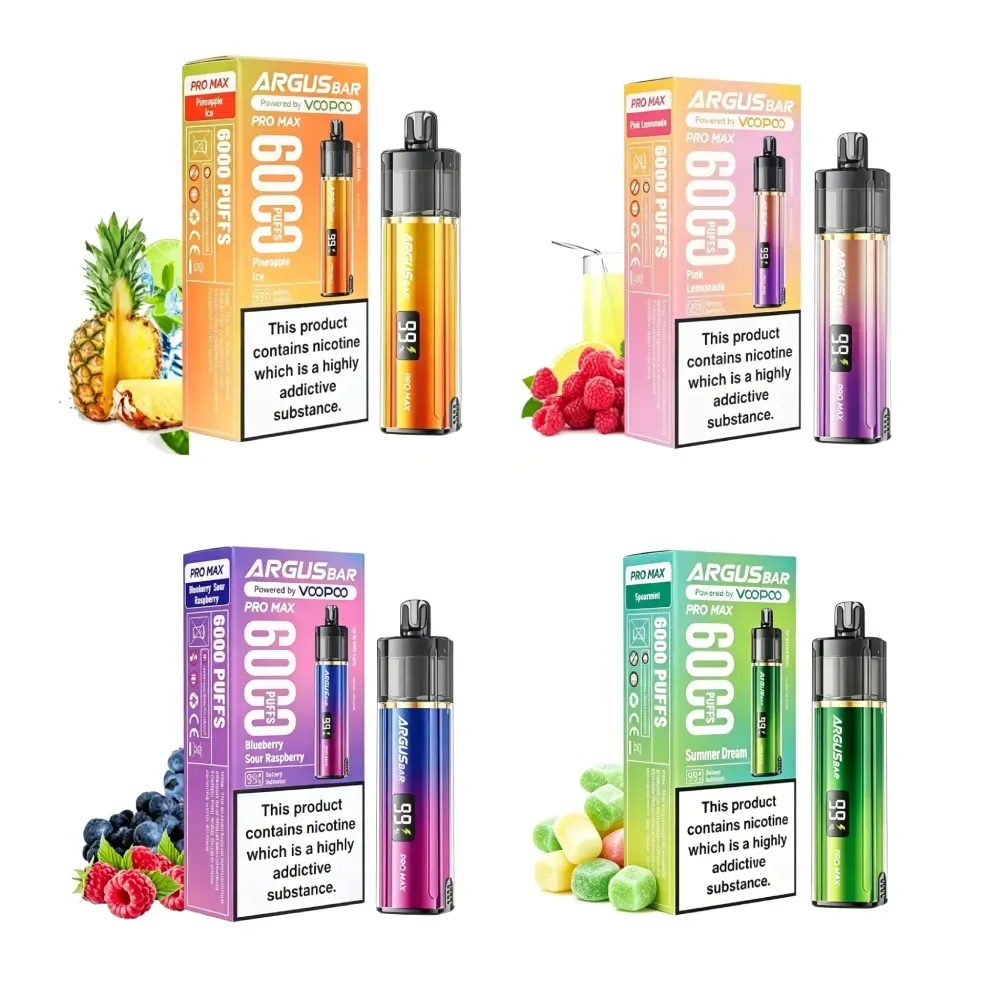 5PCS - Argusbar 6000 Puffs 12ml 2%