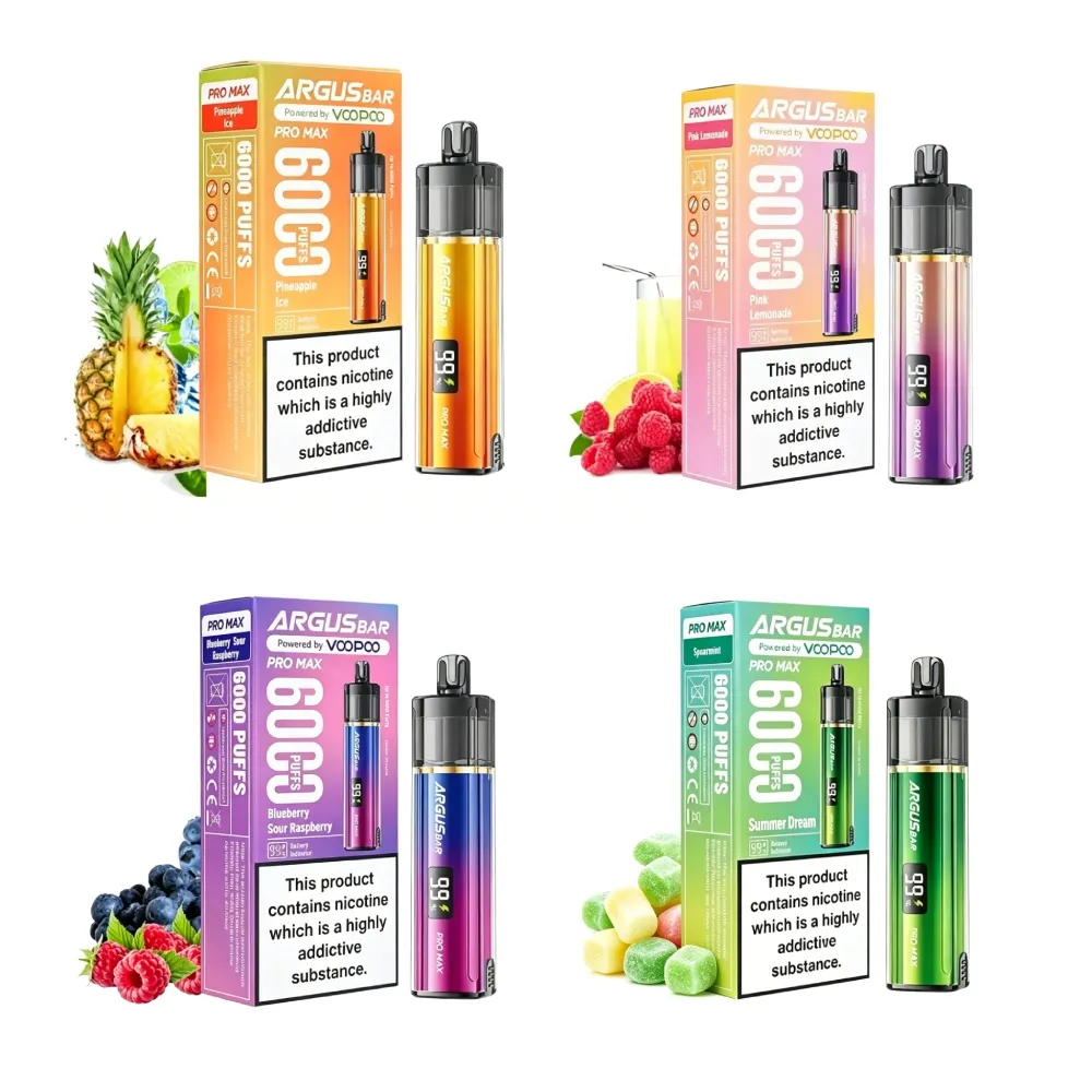 5PCS - Argusbar 6000 Puffs 12ml 2%
