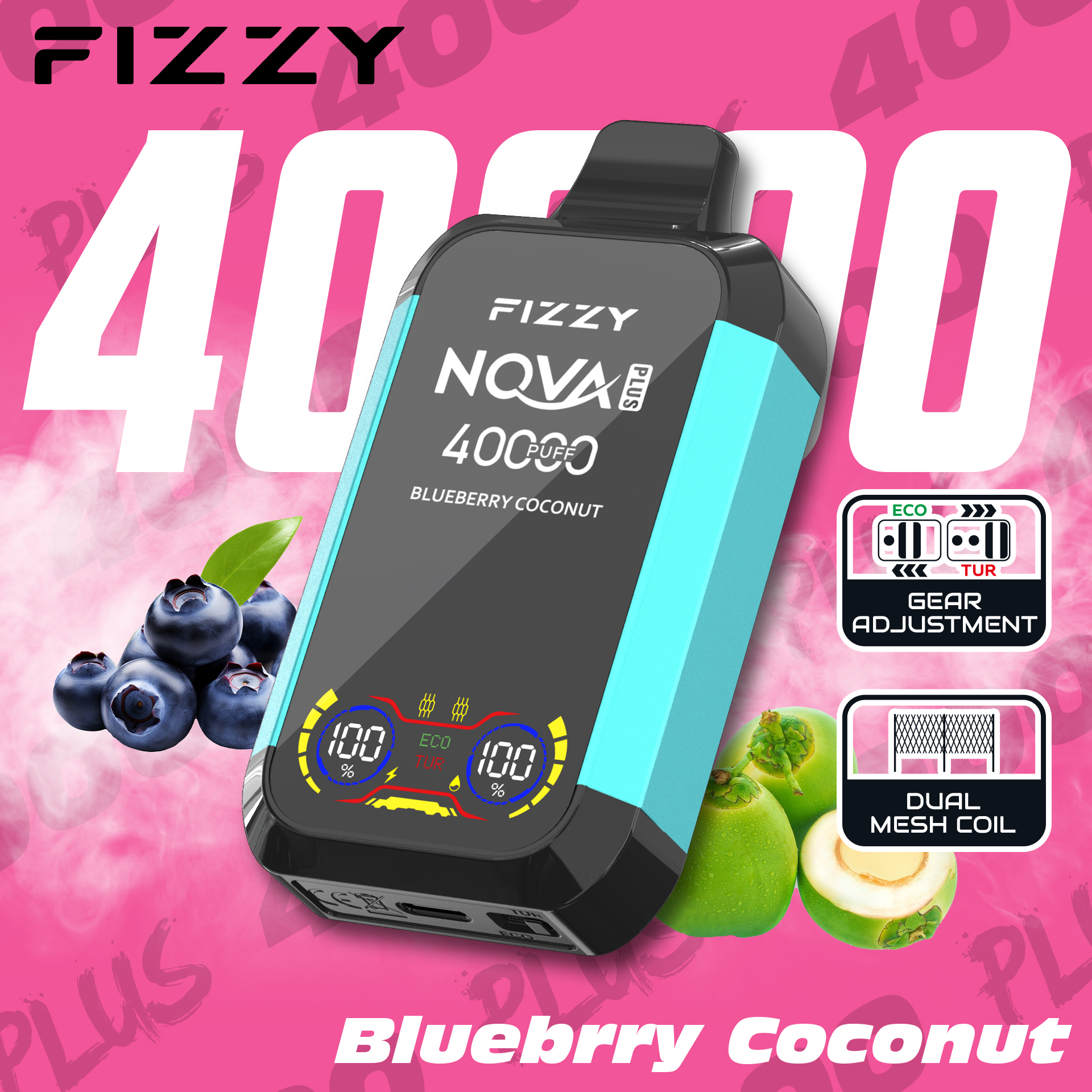 Fizzy 40K 40ml 5% Strawberry Kiwi