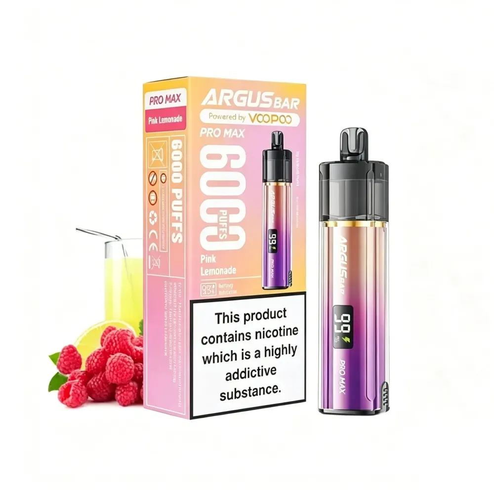 5PCS - Argusbar 6000 Puffs 12ml 2%