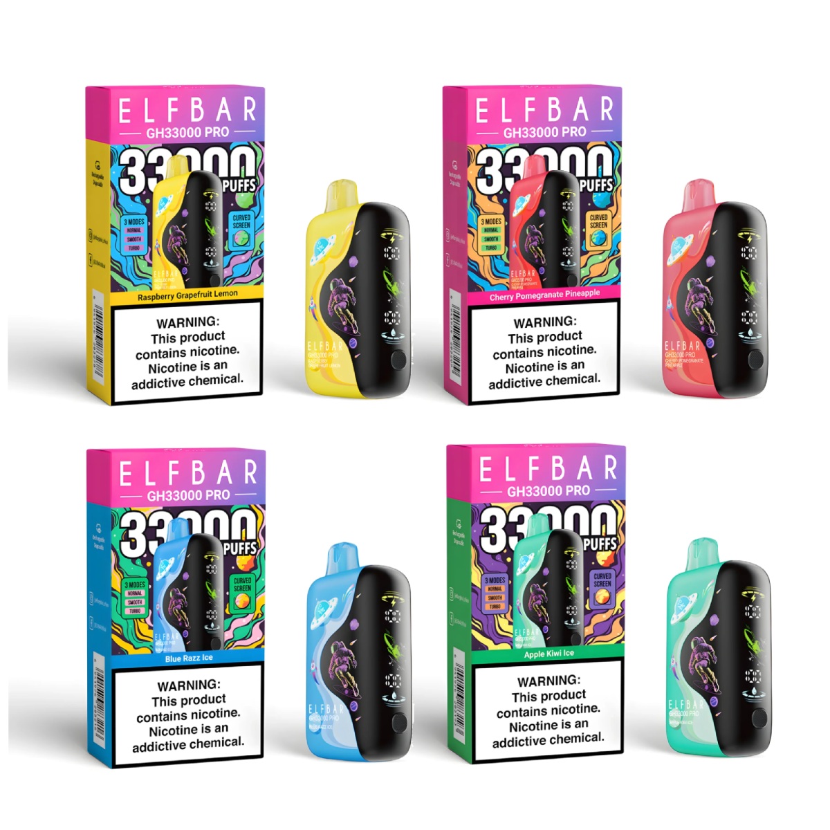 ELF BAR GH33000 Pro: Smart Triple Mode · 33K Puffs · Full Customization