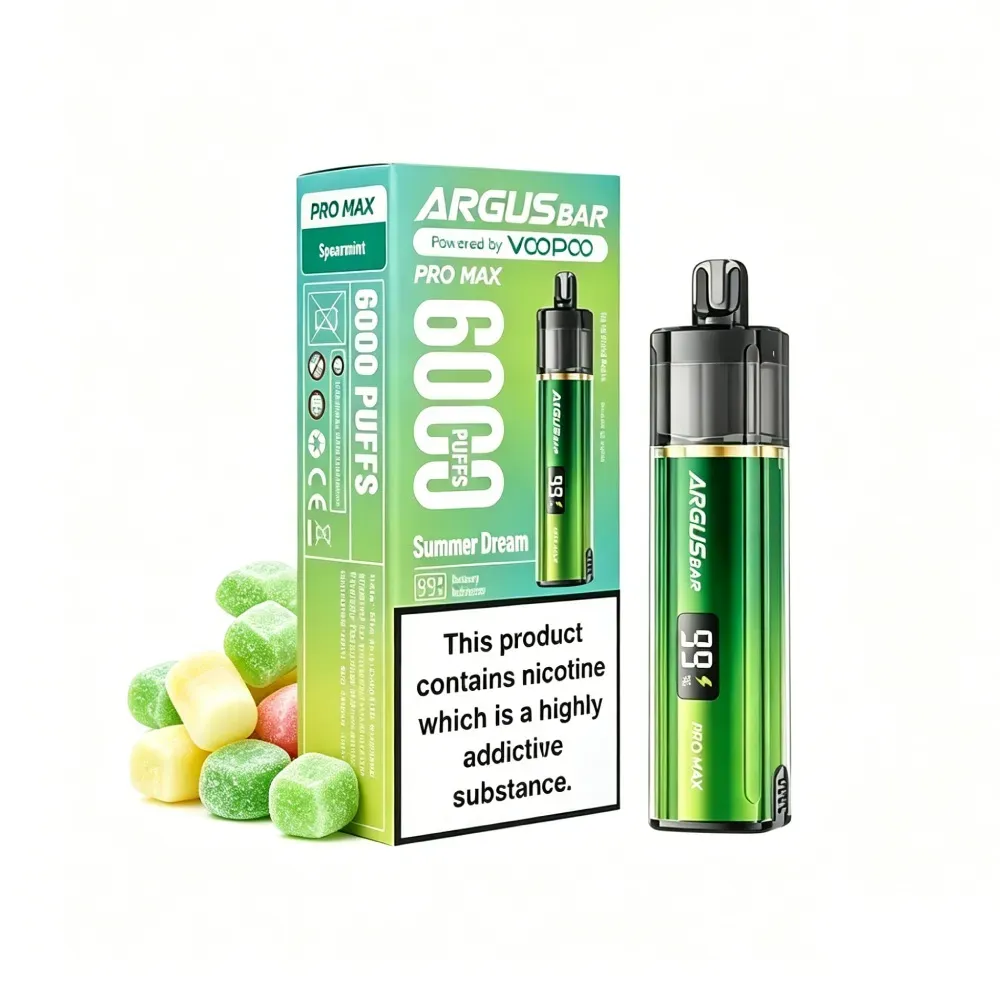 5PCS - Argusbar 6000 Puffs 12ml 2%