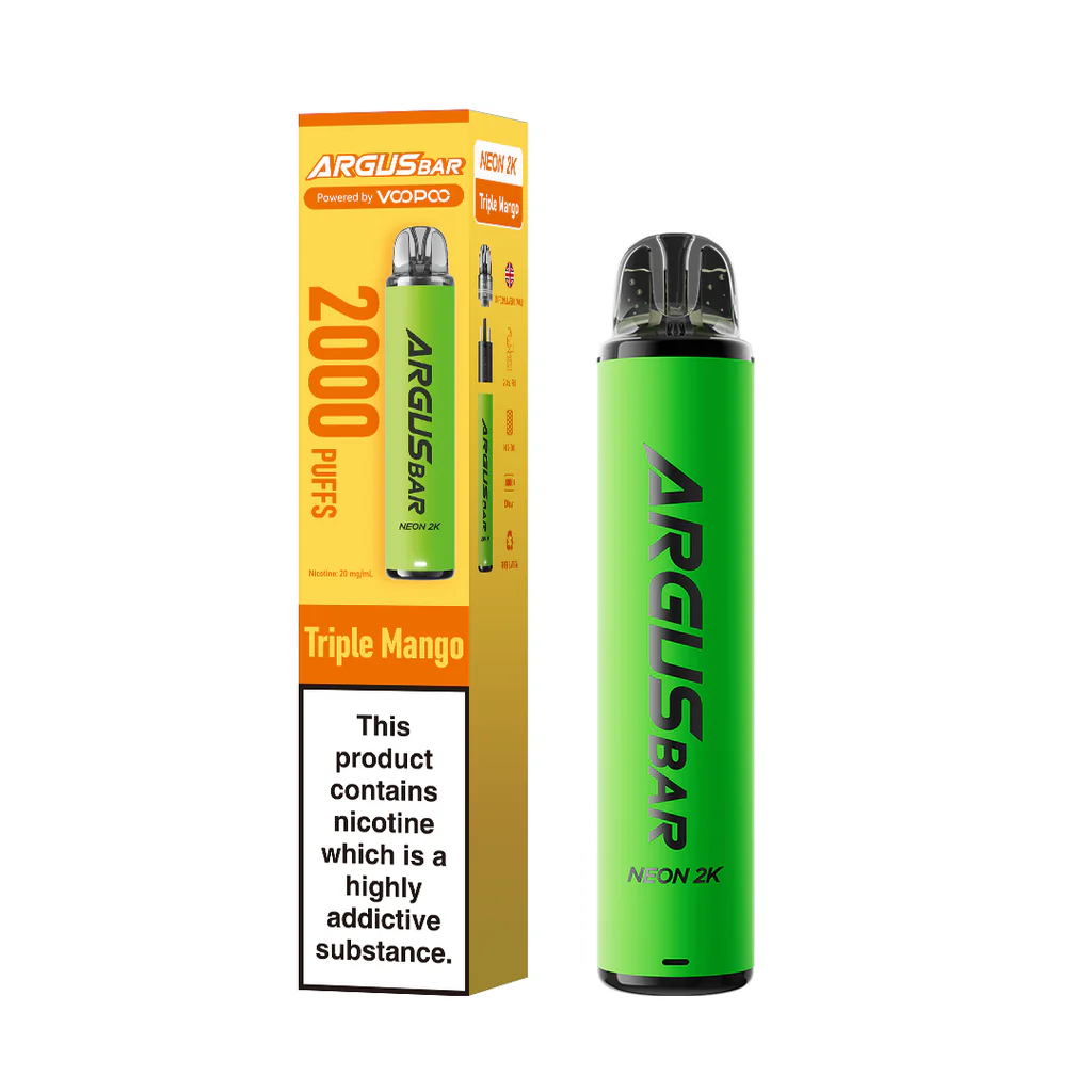 [10PCS] Argus Bar Neon 2K Disposable Vape 20mg 5ml 