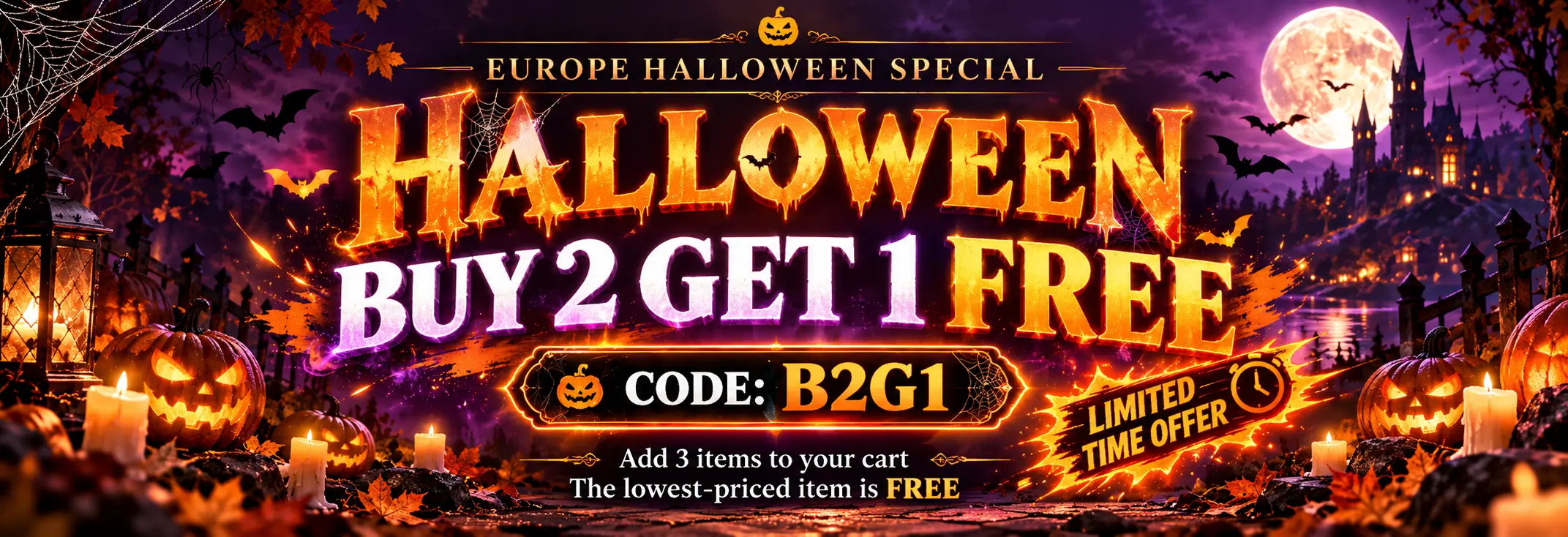UGOVAPOR Halloween Sale – Buy 2 Get 1 Free with code B2G1. Add 3 items to your cart and get the lowest-priced item free. Limited-time offer.
