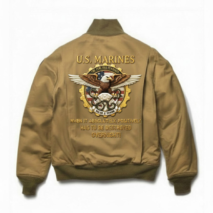 Marines Eagle Emblem Jacket – Featuring the “Destroyed Overnight”