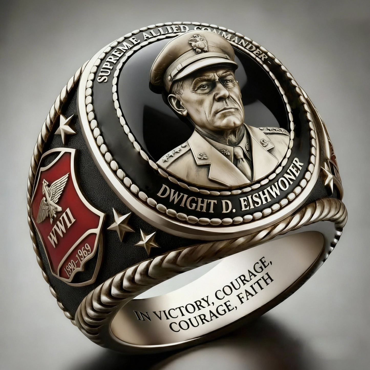 WWII Supreme Commander Tribute Ring – Allied Victory Edition