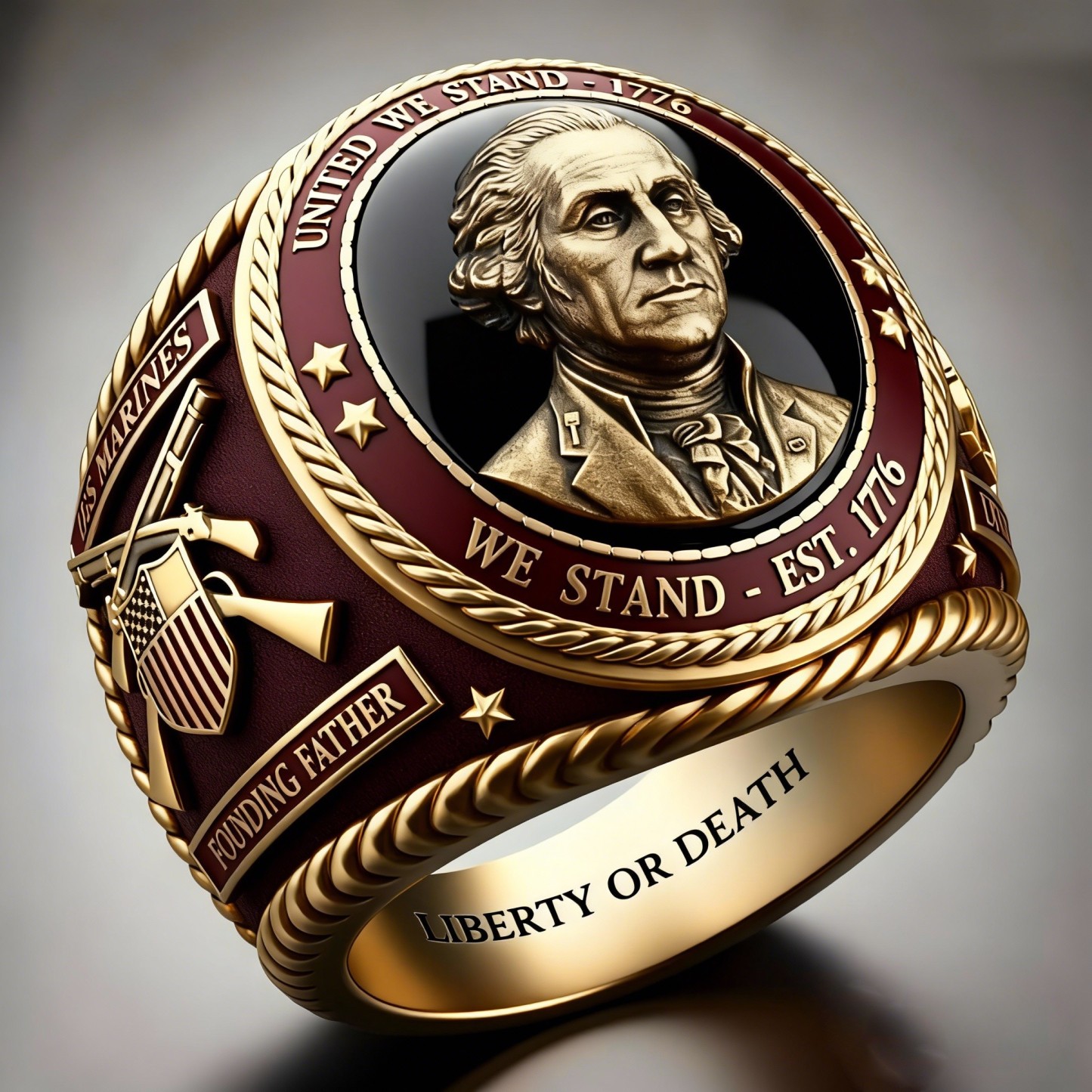 Founding Father Tribute Ring – 1776 Liberty & Patriot Heritage
