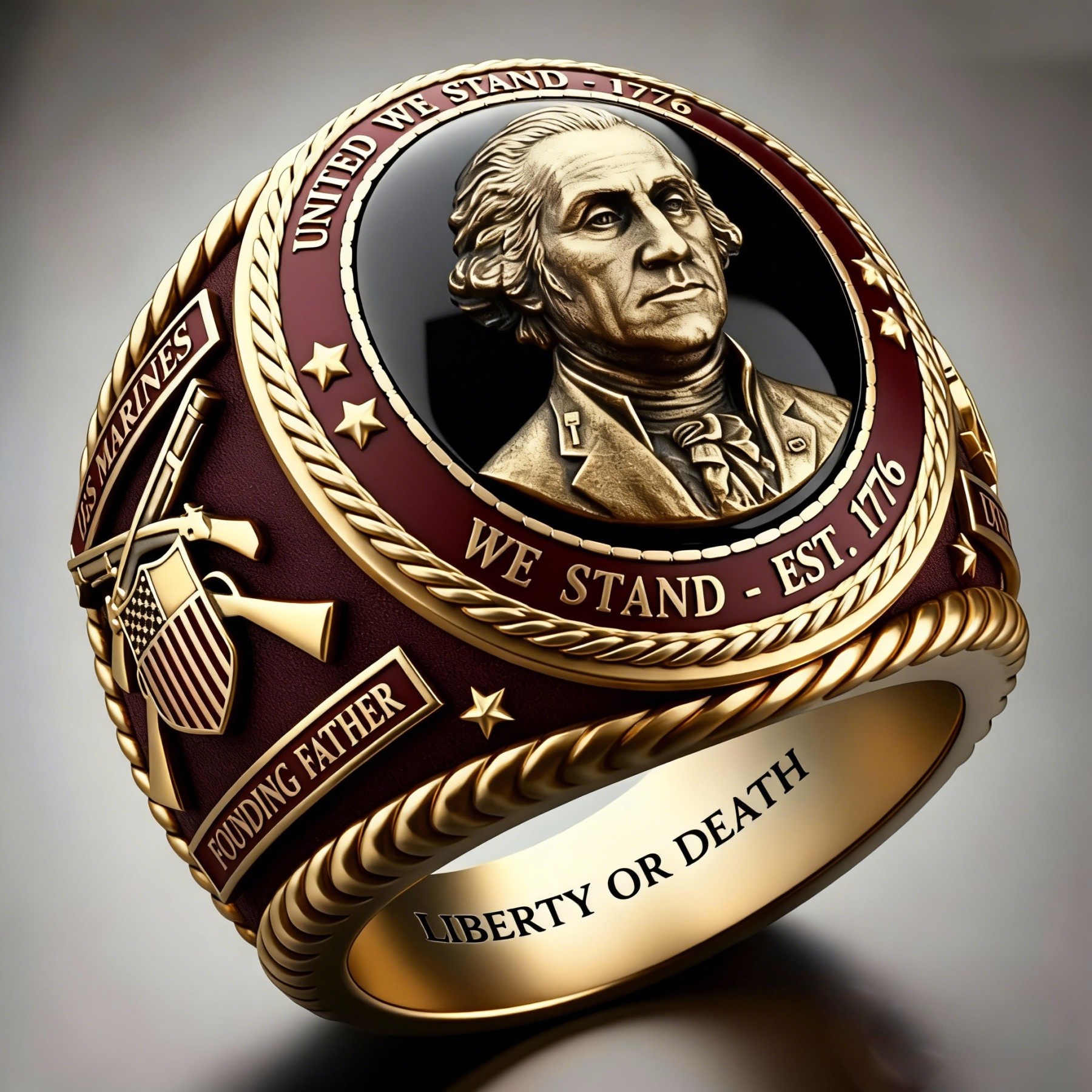 Founding Father Tribute Ring – 1776 Liberty & Patriot Heritage