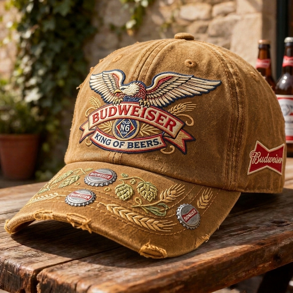 Vintage Distressed Alcoholic Beverage Brands Outdoor Baseball Cap