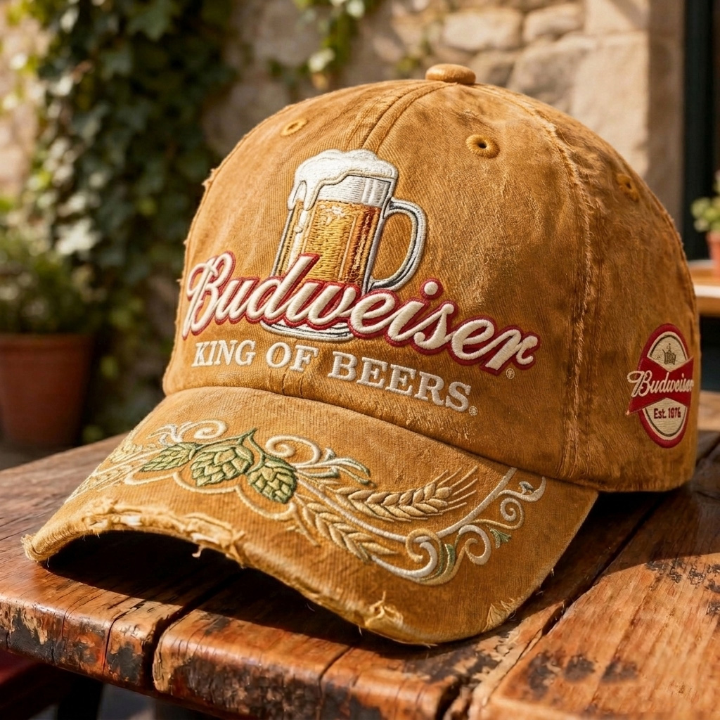 Vintage Distressed Alcoholic Beverage Brands Outdoor Baseball Cap