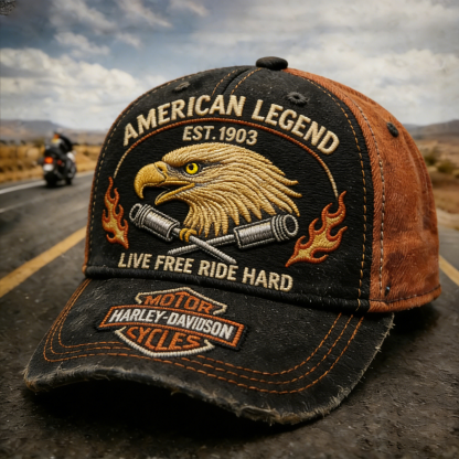 Harley Biker Style Baseball Cap