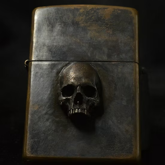 Harley Spirit Flame Engraved Lighter