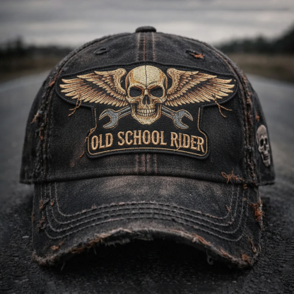 Vintage Distressed Skeleton pattern Outdoor Baseball Cap