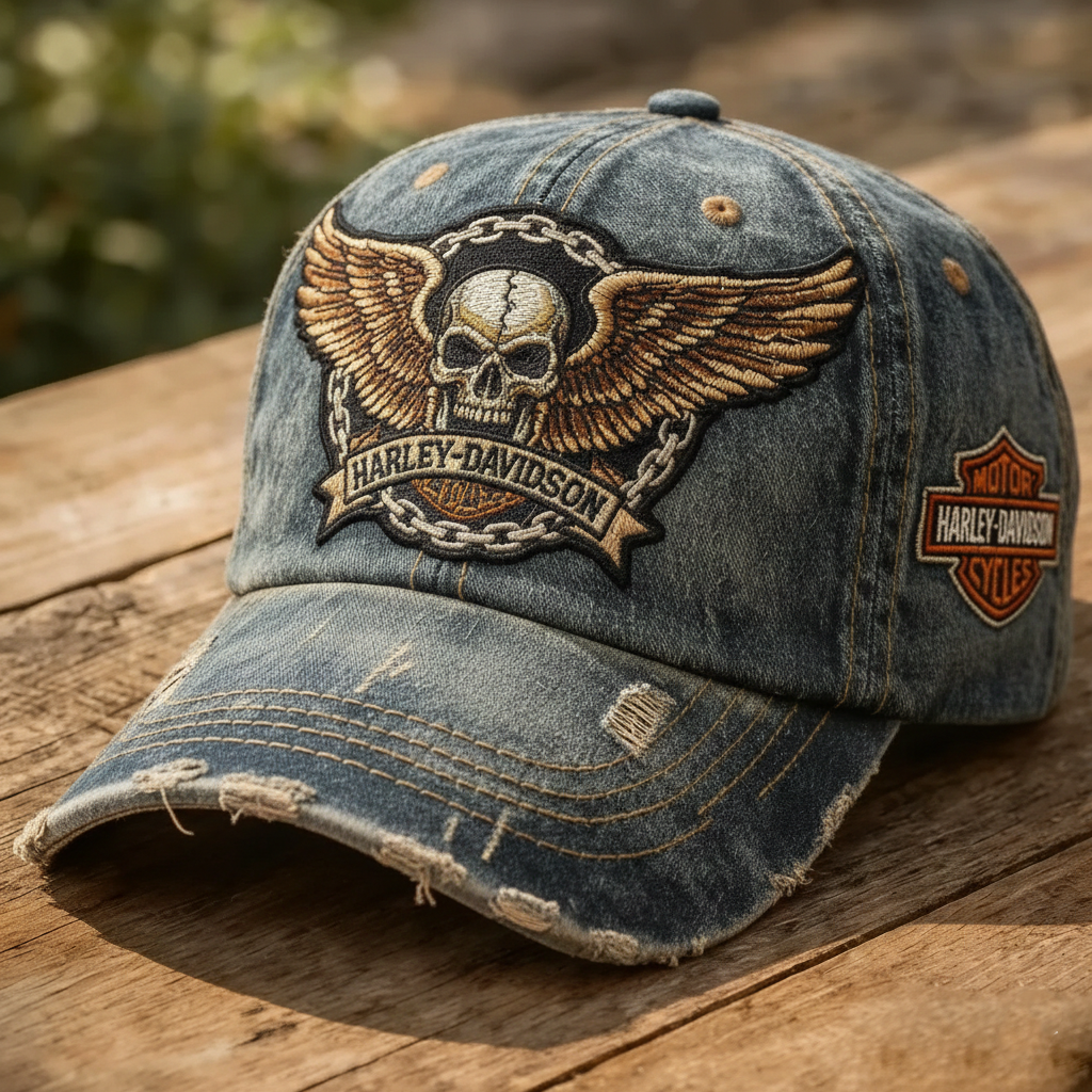 Vintage Distressed Skeleton pattern Outdoor Baseball Cap
