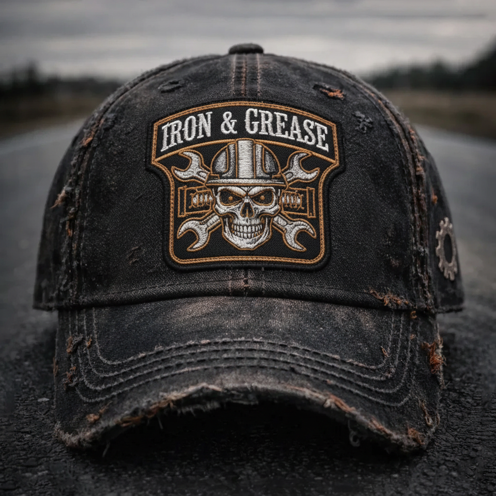 Vintage Distressed Skeleton pattern Outdoor Baseball Cap