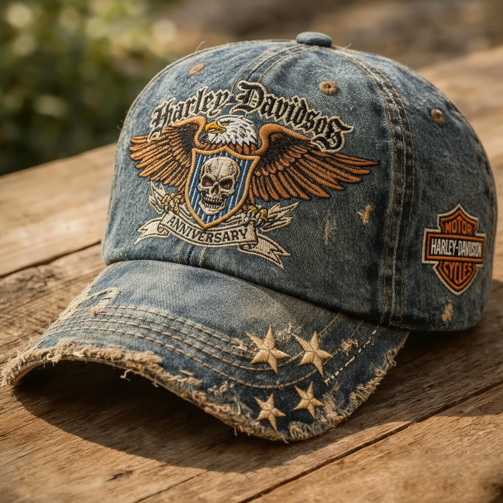 Vintage Distressed Skeleton pattern Outdoor Baseball Cap