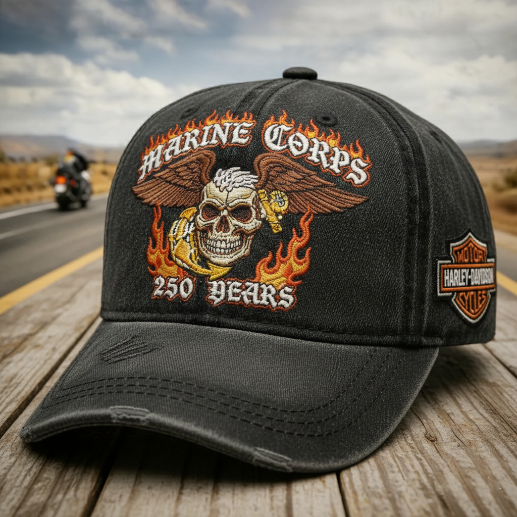 Vintage Distressed Skeleton pattern Outdoor Baseball Cap