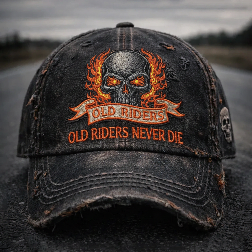 Vintage Distressed Skeleton pattern Outdoor Baseball Cap