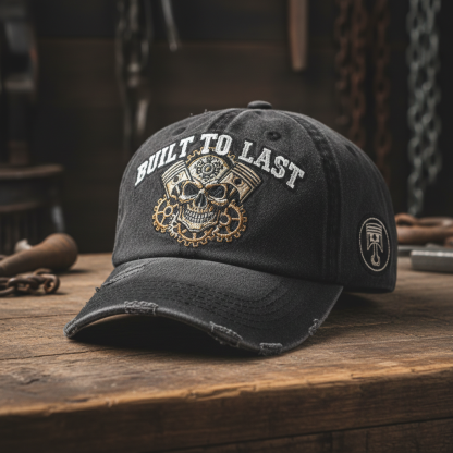 Vintage Distressed Skeleton pattern Outdoor Baseball Cap