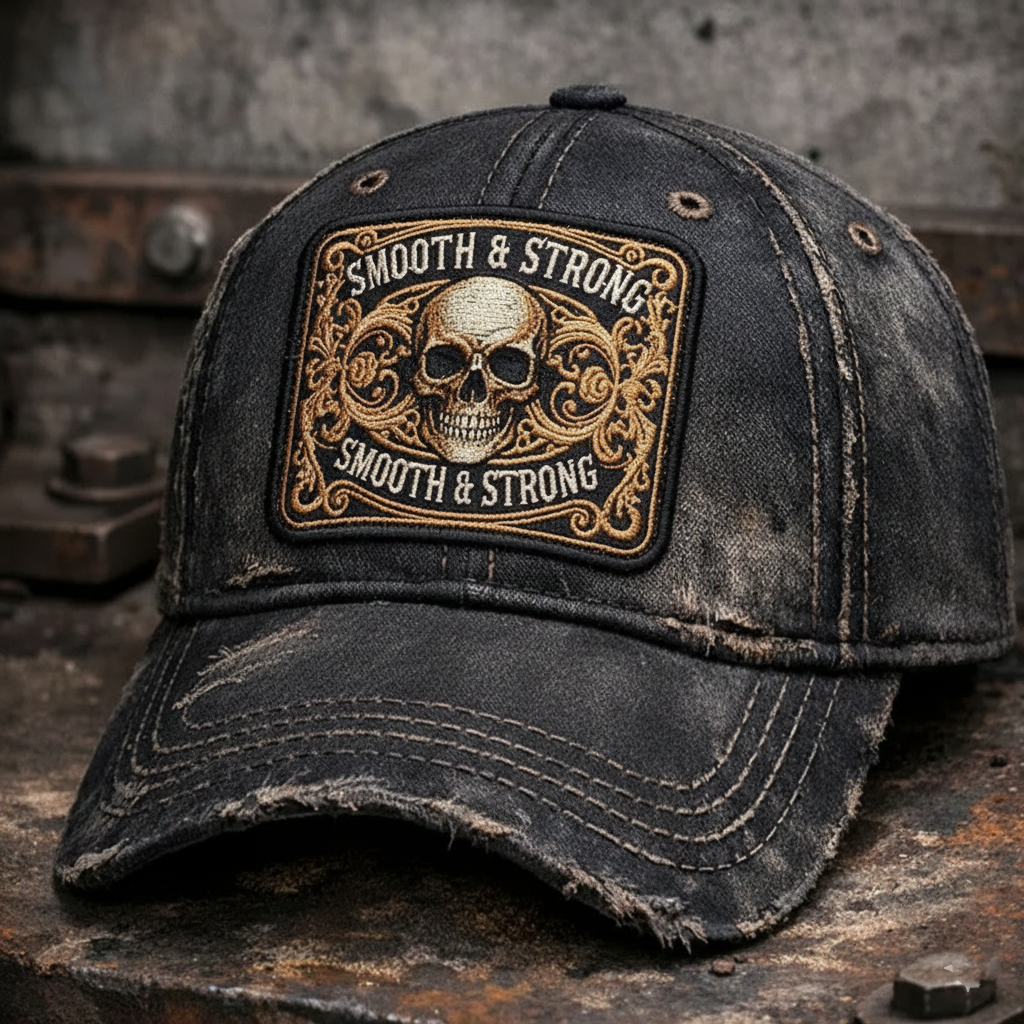 Vintage Distressed Skeleton pattern Outdoor Baseball Cap