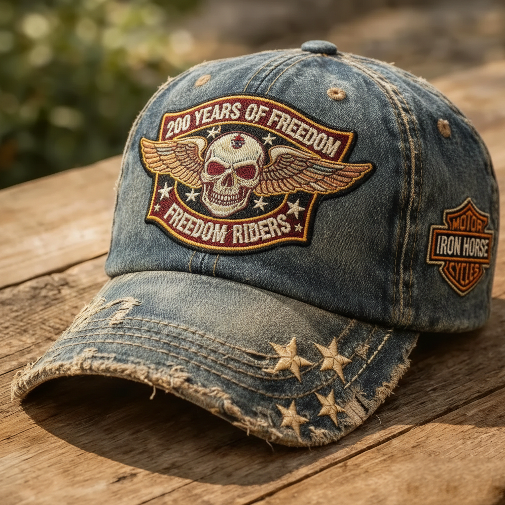 Vintage Distressed Skeleton pattern Outdoor Baseball Cap