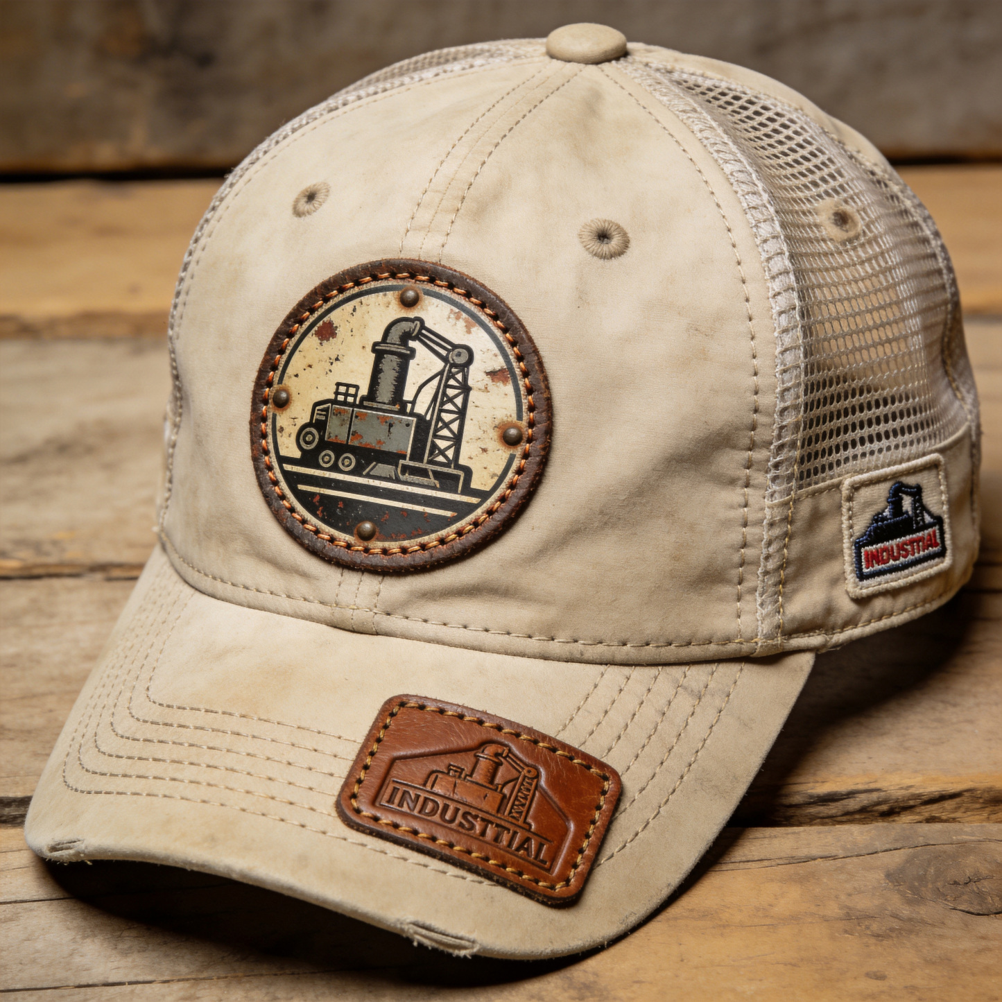 Vintage Distressed Pattern Outdoor Baseball Cap