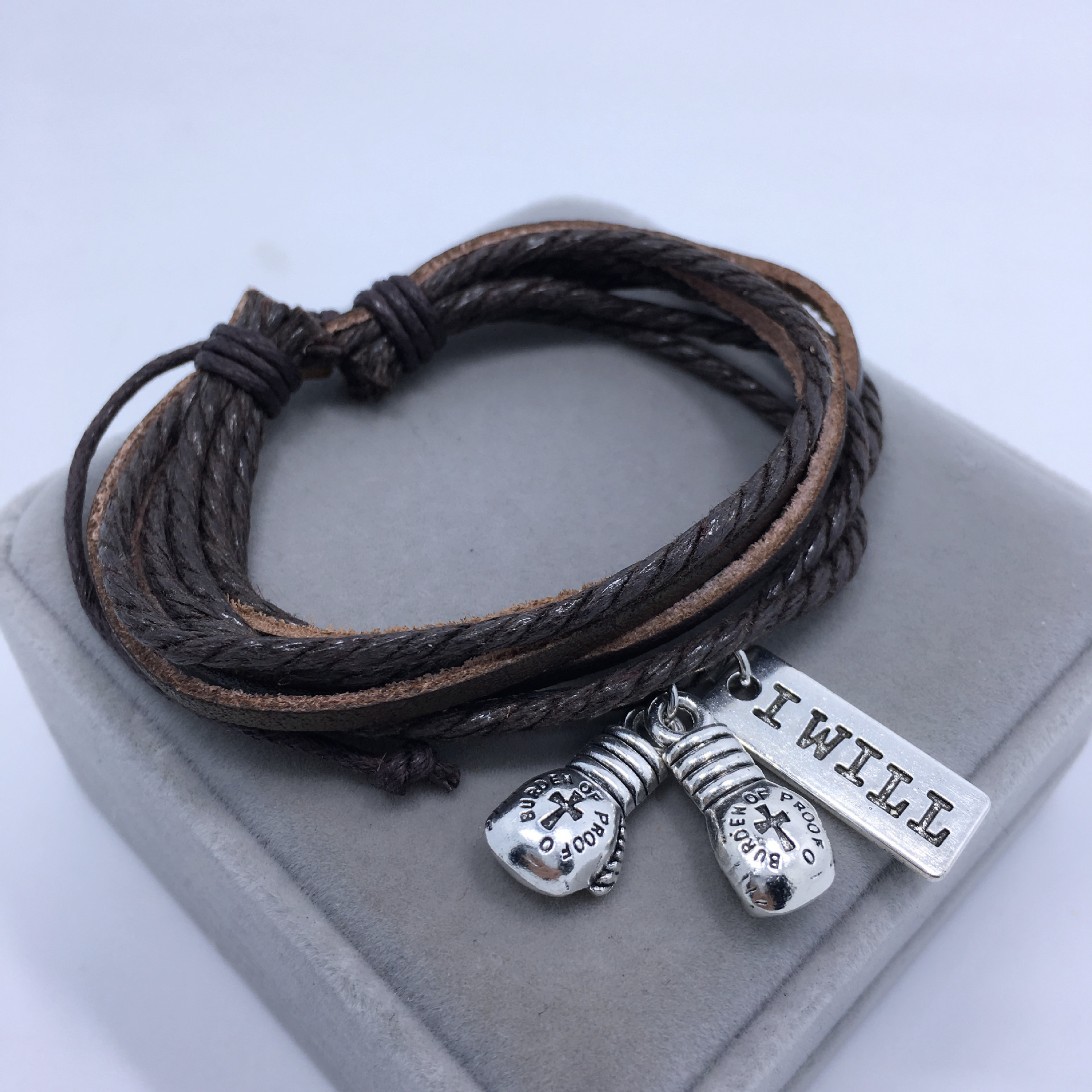 Never Never Give Up Boxing Bracelet