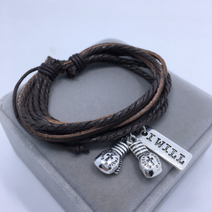 Never Never Give Up Boxing Bracelet