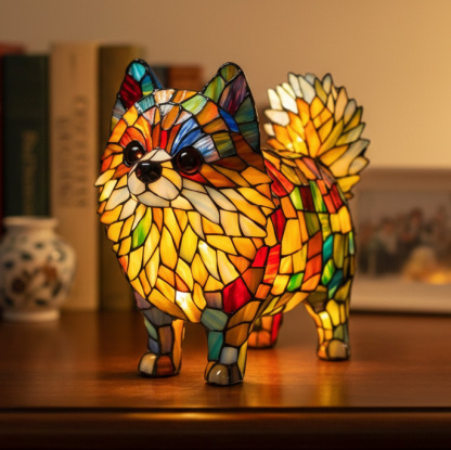 Stained Glass Vintage Style Bedroom Animal Table Lamp
