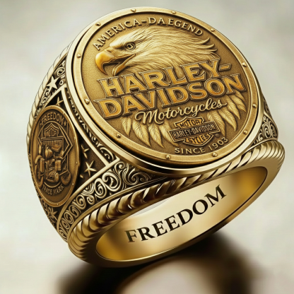 Harley-style pattern ring