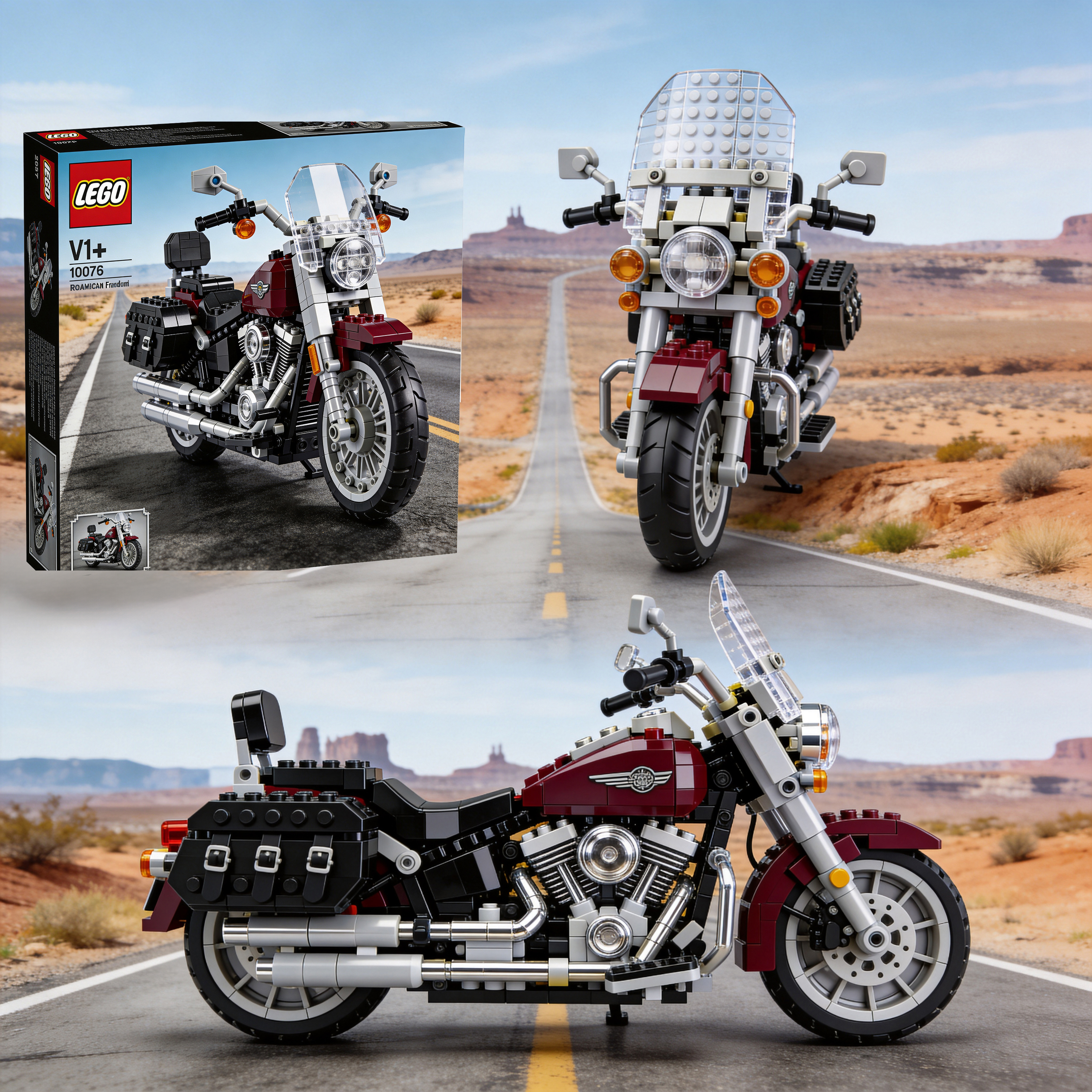 Adult Harley-Davidson motorcycle building blocks