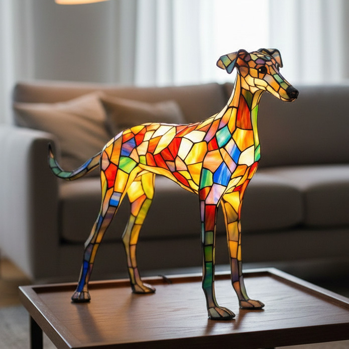 Stained Glass Vintage Style Bedroom Animal Table Lamp