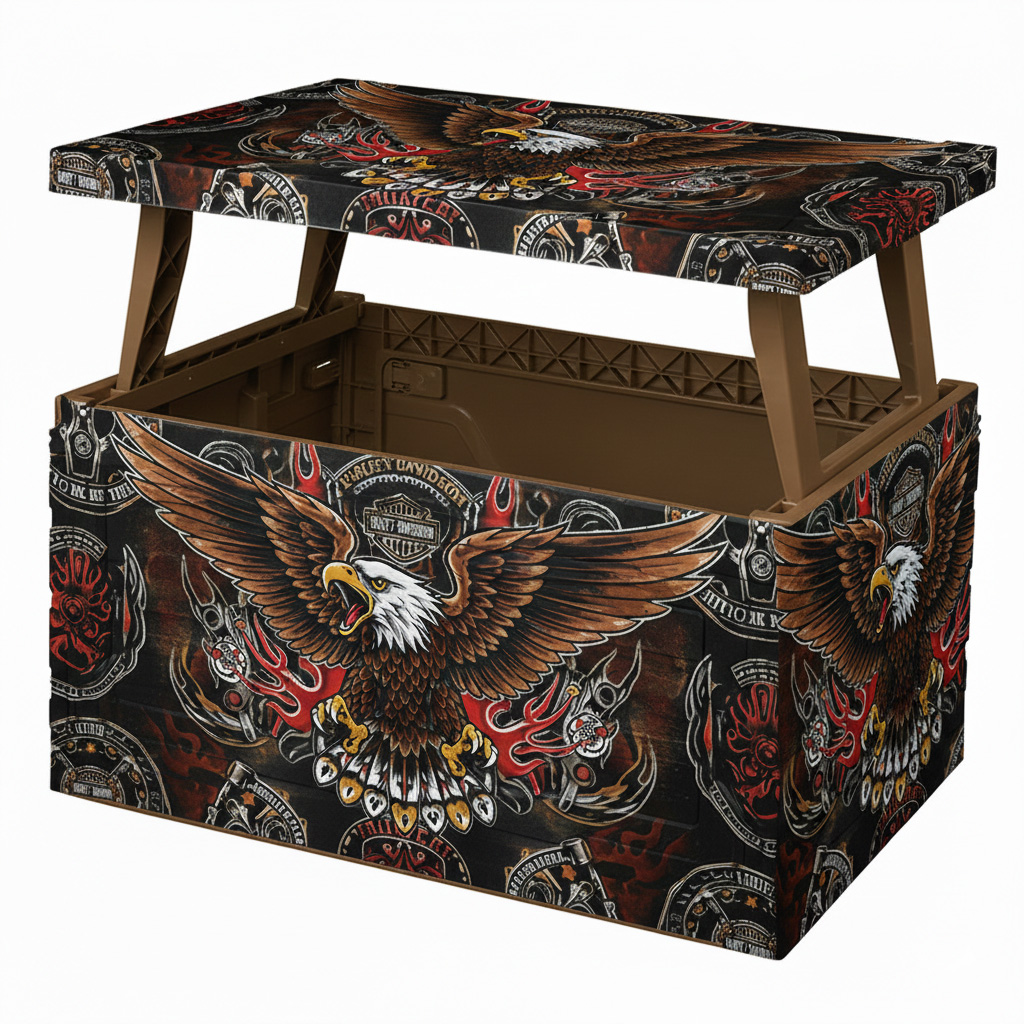 Retro Biker Style Foldable Storage Box 
