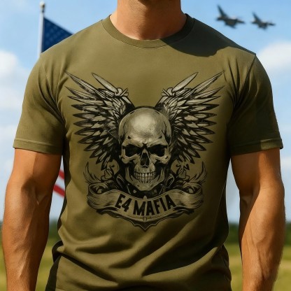 E4 Mafia Skull Wing Tactical Tee