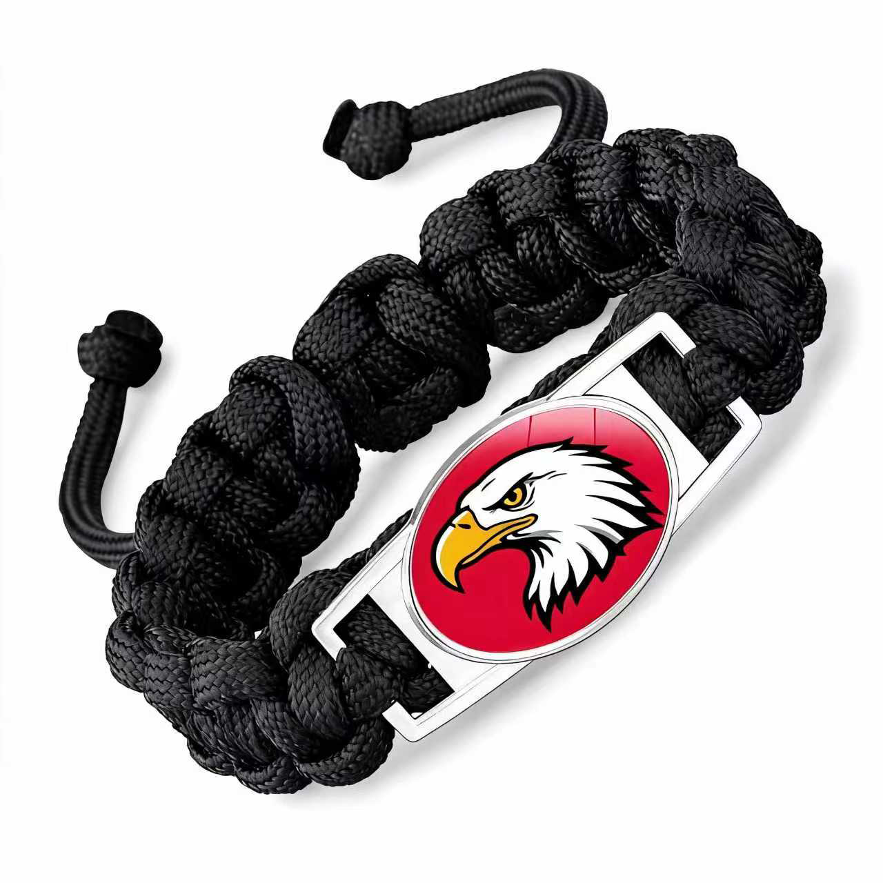 Eagle-Themed Tactical Paracord Bracelet - Stylish Patriotic Accessory