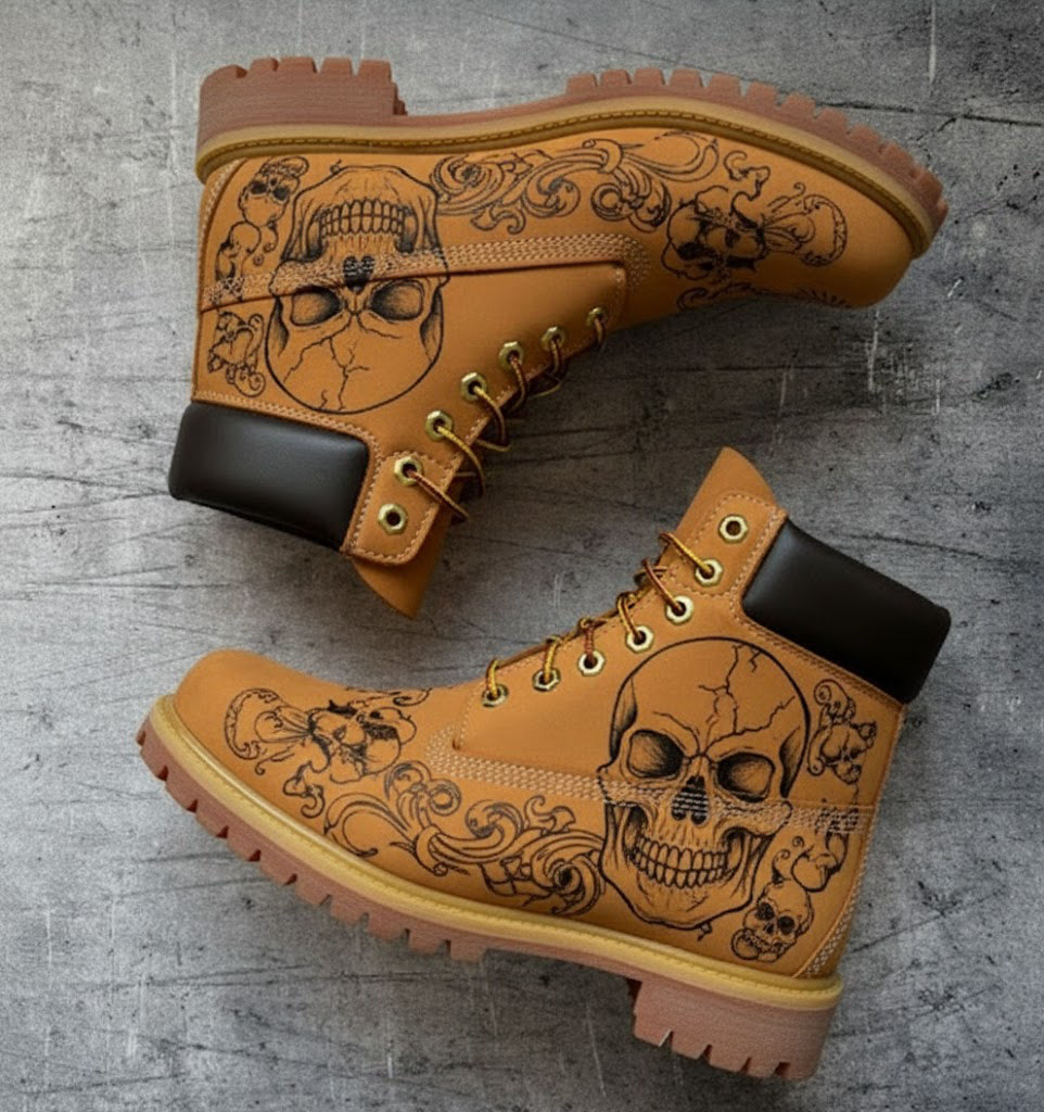 Hardcore Skull Riding Boots