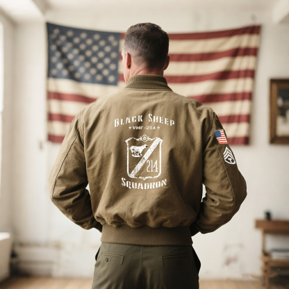 Black Sheep Squadron VMF-214 WWII Vintage jacket by DesignedForFlight