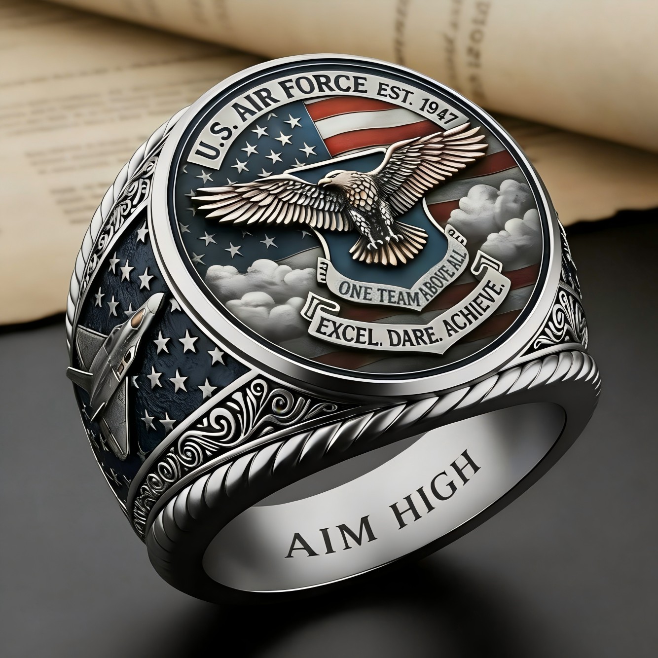 Heritage AlR FORCE Emblem Ring